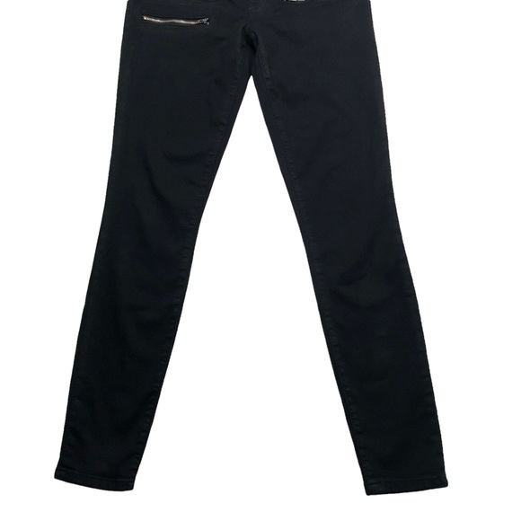 Henry & Belle Black Super Skinny Ankle Biker Jeggings in Slick - Picture 8 of 16